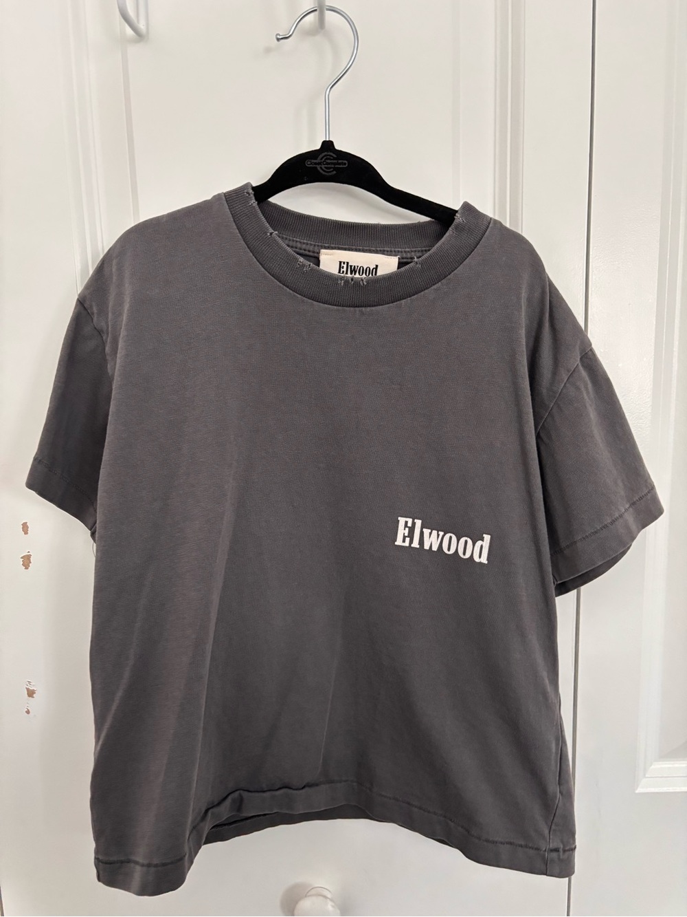 Charcoal Organic Cotton Tee — Small Chest Logo